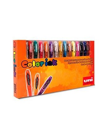 UNIBALL ROLLERBALL SIGNO UM-12015P BÁSICO COLORES SURTIDOS ESTUCHE 15 UD 182634333