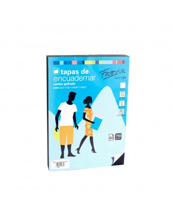 FABRISA  PORTADA CARTON GOFRADO A3 750GR NEGRO CAJA 50 U.-16024