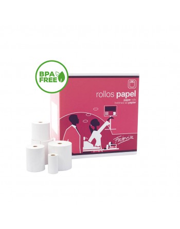 FABRISA  10 ROLLOS PAPEL SUMADORA TERMICO SIN BPA 57X40MM.-18116