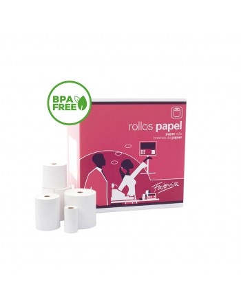 FABRISA  8 ROLLOS PAPEL SUMADORA TERMICO SIN BPA 80X70MM.-18128