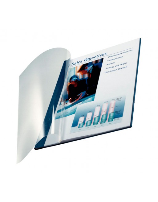 LEITZ 10 TAPAS ENCUADERNACION POR PRESION IMPRESSBIND A4 7MM FLEXIBLE AZUL - 73990035