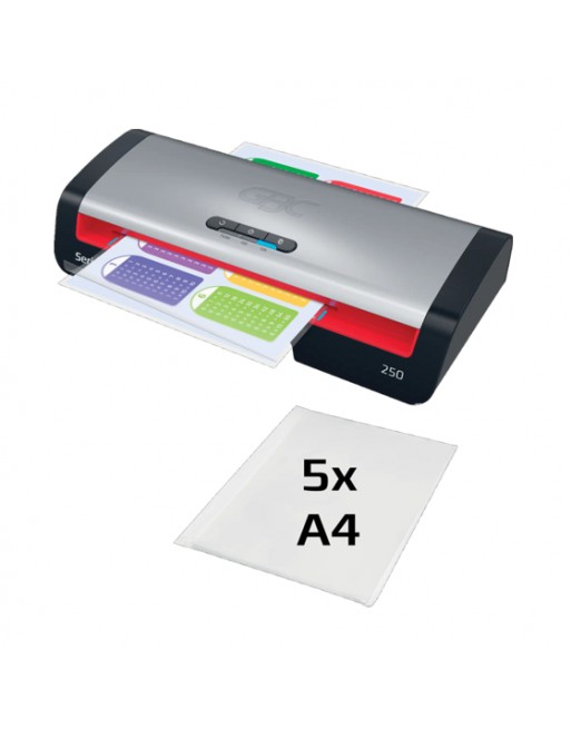 GBC PLASTIFICADORA 250 A4 FUNDAS DE HASTA 125 MICRAS USO MODERADO - 4410070EU