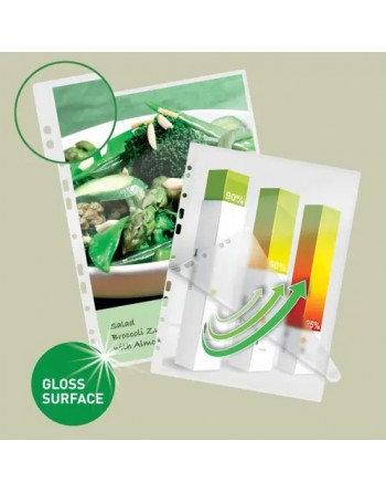 LEITZ BOLSAS DE PLASTIFICACION CON MULTITALADRO 80 MICRAS 100 UNIDADES - 016918