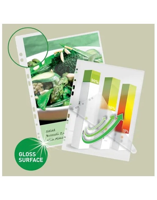 LEITZ BOLSAS DE PLASTIFICACION CON MULTITALADRO 80 MICRAS 100 UNIDADES - 016918