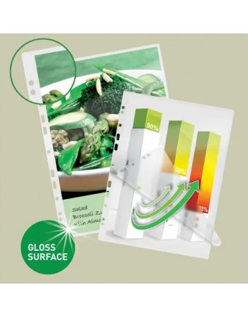 LEITZ BOLSAS DE PLASTIFICACION CON MULTITALADRO 125 MICRAS 100 UNIDADES - 033878