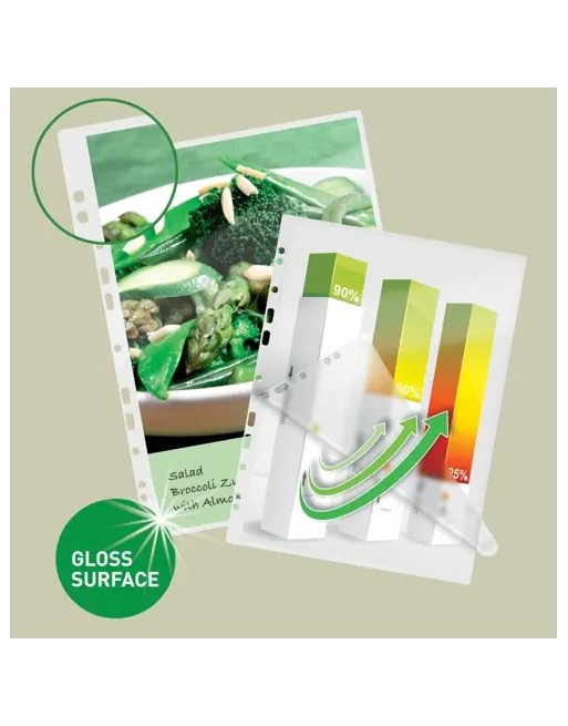 LEITZ BOLSAS DE PLASTIFICACION CON MULTITALADRO 125 MICRAS 100 UNIDADES - 033878