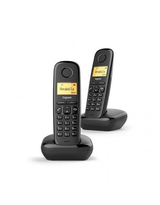 GIGASET TELEFONO INALAMBRICO A170 DUO NEGRO DECT DIGITAL ID-L36852-H2802-D201