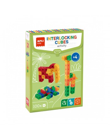 APLI CUBOS DE CONEXIONS 100 PIEZAS JUEGO DE BLOQUES Y CONSTRUCCION 19161