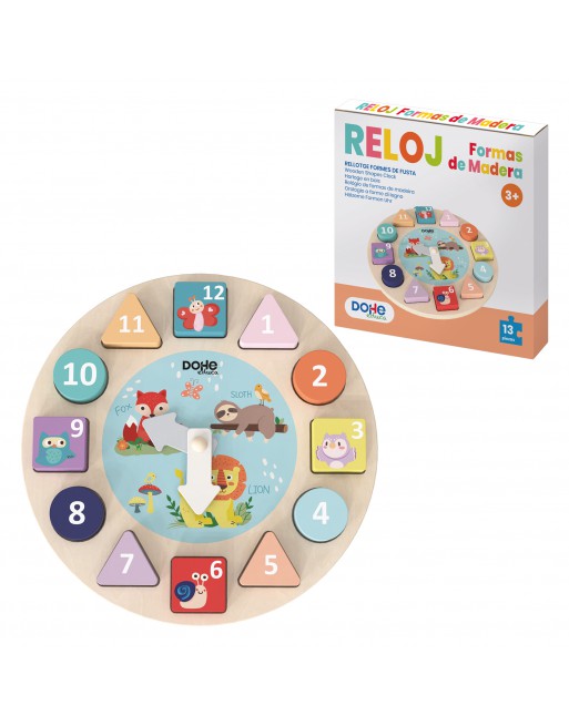 DOHE JUEGO DIDACTICO DE MADERA RELOJ ANIMALES SURTIDO DE IMAGENES - ID 64009