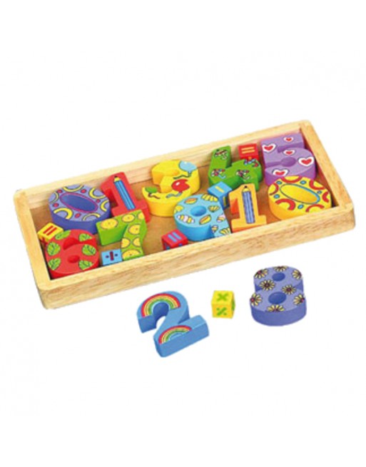 SMART JUEGO DE NUMEROS DE MADERA DECORADOS 68030900