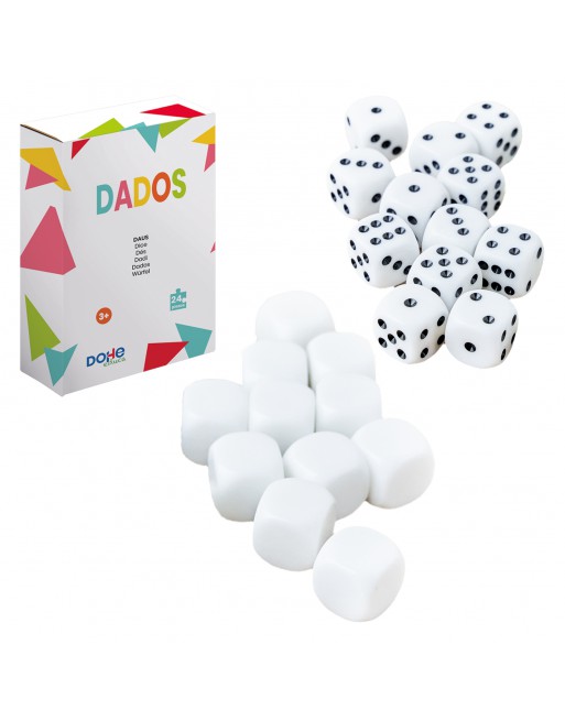 DOHE DADOS NUMERICOS Y ANONIMOS 24 PIEZAS- ID 01008