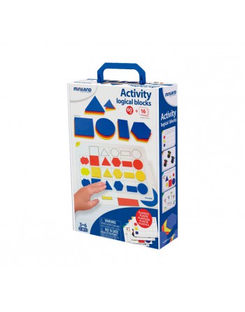 MINILAND BLOQUES LOGICOS 60 PIEZAS +16 ACT. +GUIA - 95042