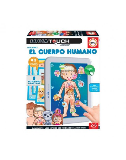 EDUCA JUEGO TOUCH JR TÁCTIL PARTES DEL CUERPO JUEGO CON VOZ Y SONIDO EDAD DE 2 A 6 AÑOS 19174