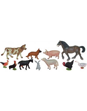 MINILAND BOTE 11 FIGURAS ANIMALES GRANJA PLAS - 27420