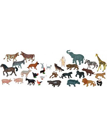 MINILAND PACK 30 FIGURAS ANIMALES GRANJA/SALVAJES - 25140