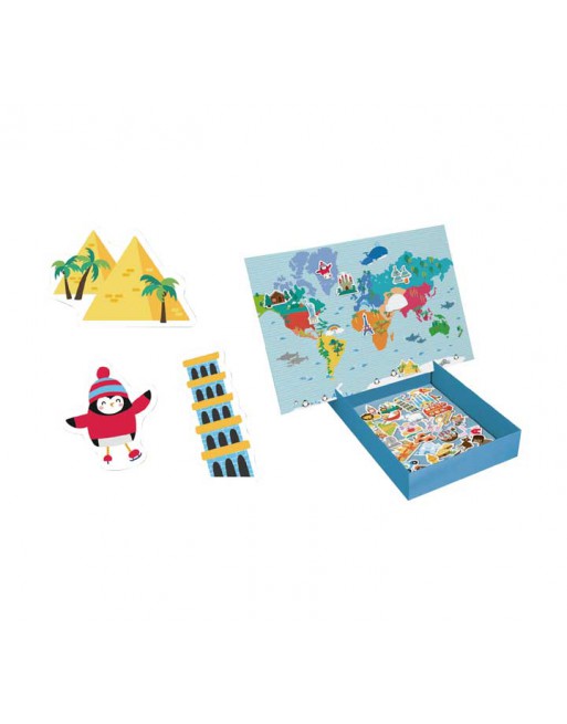 APLI KIDS JUEGO 40 PIEZAS MAGNEXICAS MAPA MUNDI - 16494