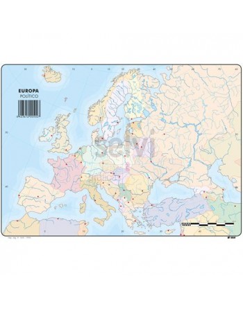 SELVI MAPA MUDO POLÍTICO DE EUROPA A4 -50U- 502