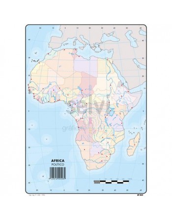 SELVI MAPA MUDO POLÍTICO DE AFRICA A4 -50U- 508