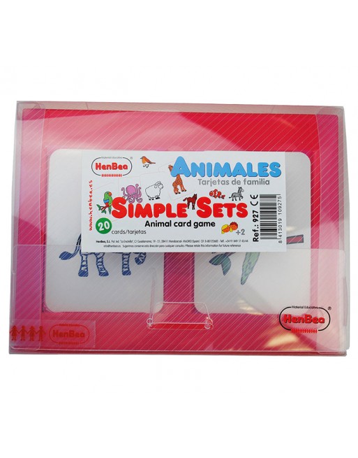 HENBEA SET 24 TARJ. FAMILIA ANIMALES+HABITAT - 927