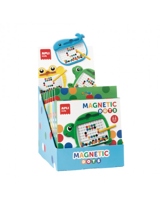 APLI PIZARRA MAGNETICA MINI MAGNETIC DOTS ANIMALES EXPOSITOR 9 U. - 20316
