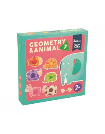 MIDEER SET 7 PUZZLES ANIMALES+GEOMETR. - MD3022