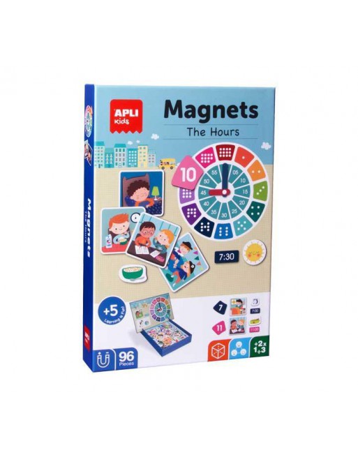 APLI KIDS JUEGO 96 PZ. MAGNEXICAS LAS HORAS - 18573