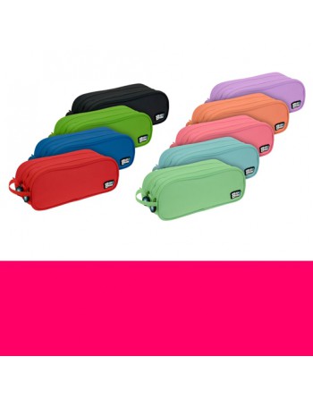 GRAFOPLAS PORTATODO DOBLE REDONDO 2 COMPARTIMENTOS 24,5 X 9,5 cm COLOR MAGENTA 37543958