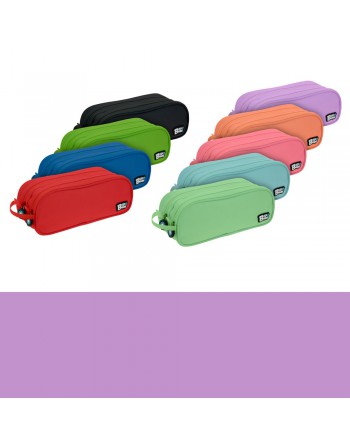 GRAFOPLAS PORTATODO DOBLE REDONDO 2 COMPARTIMENTOS 24,5 X 9,5 cm COLOR LAVANDA 37543964