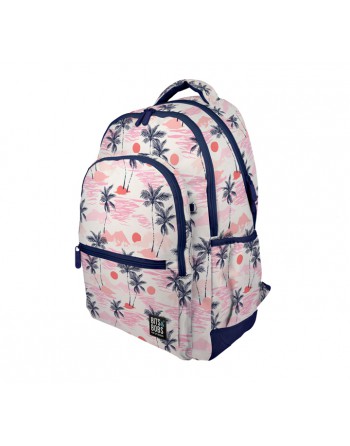 GRAFOPLAS MOCHILA RUBBER SUNSET GRANDE 3 COMPARTIMENTOS ACOLCHADO PARA PORTATIL BASE CON GOMA 33x46x22,5 CM 37500723