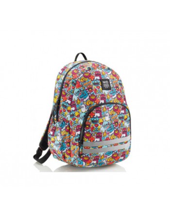 MIQUEL RIUS MOCHILA DOBLE ROMA RECICLADA LEVEL-UP ESPACIO CENTRAL Y BOLSILLO FRONTAL - 40X28X16 CM MR19269