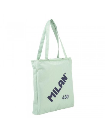 MILAN BOLSA ASA LARGA LOGO MILAN TOTE BAG SERIE 1918 CREMALLERA VERDE 62102SNCGR