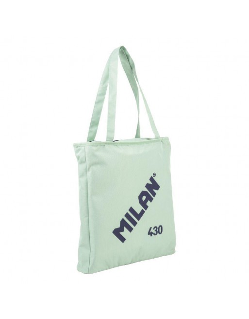 MILAN BOLSA ASA LARGA LOGO MILAN TOTE BAG SERIE 1918 CREMALLERA VERDE 62102SNCGR