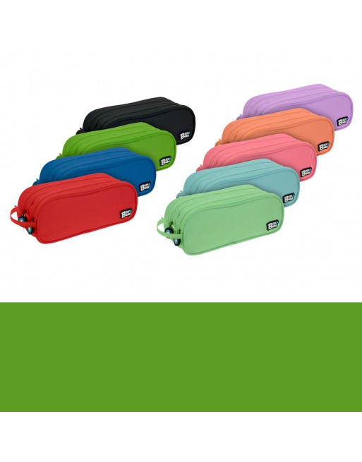 GRAFOPLAS PORTATODO DOBLE REDONDO 2 COMPARTIMENTOS 24,5 X 9,5 cm COLOR MENTA 37543926