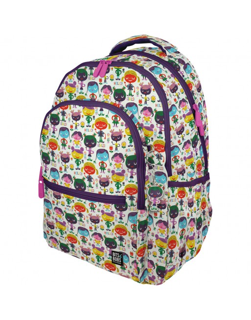 GRAFOPLAS MOCHILA HELLO GRANDE 3 COMPARTIMENTOS ACOLCHADO PARA PORTATIL 33 X 46 X 22,5 CM 37502222