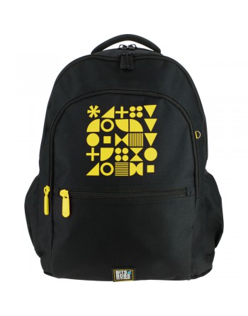GRAFOPLAS MOCHILA BITS AMARILLO GRANDE 3 COMPARTIMENTOS ACOLCHADO PARA PORTATIL 33 X 46 X 22,5 CM 37502232
