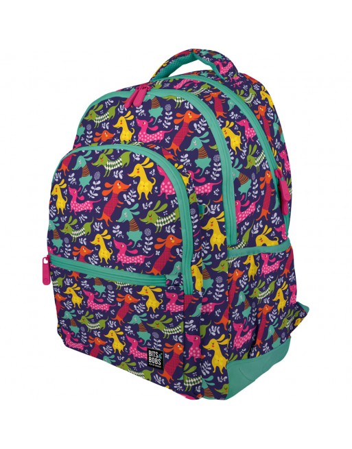 GRAFOPLAS MOCHILA DOGS GRANDE 3 COMPARTIMENTOS ACOLCHADO PARA PORTATIL BASE CON GOMA 33 X 46 X 22,5 CM 37500708
