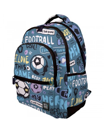 GRAFOPLAS MOCHILA RUBBER HERO GRANDE 3 COMPARTIMENTOS ACOLCHADO PARA PORTATIL BASE CON GOMA 33x46x22,5 CM 37500734