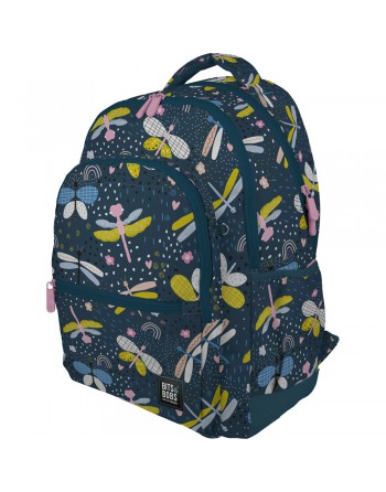GRAFOPLAS MOCHILA RUBBER DRAGON FLY GRANDE 3 COMPARTIMENTOS ACOLCHADO PARA PORTATIL BASE CON GOMA 33X46X22,5 CM 37500735