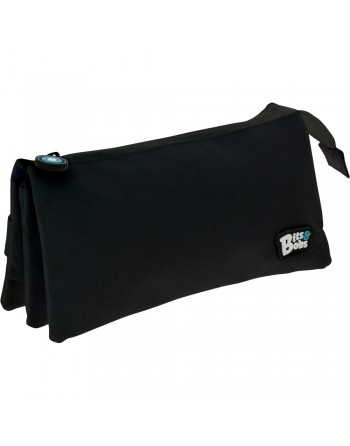 GRAFOPLAS PORTATODO 3 COMPARTIMENTO CON 1 CREMALLERA 23,5 X 12 X 14 CM COLOR NEGRO 37545410