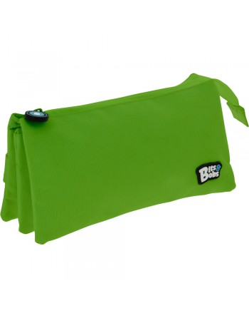 GRAFOPLAS PORTATODO 3 COMPARTIMENTO CON 1 CREMALLERA 23,5 X 12 X 14 CM COLOR VERDE 37545420