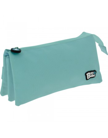 GRAFOPLAS PORTATODO 3 COMPARTIMENTO CON 1 CREMALLERA 23,5 X 12 X 14 CM COLOR CELESTE 37545431