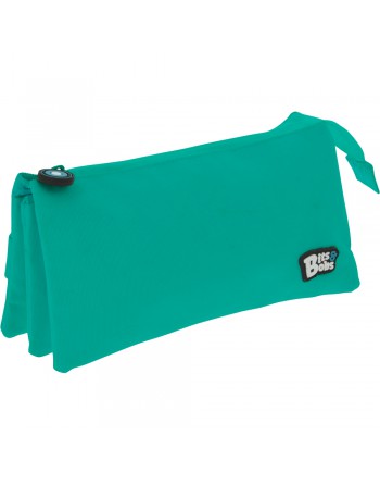 GRAFOPLAS PORTATODO 3 COMPARTIMENTO CON 1 CREMALLERA 23,5 X 12 X 14 CM COLOR TURQUESA 37545436