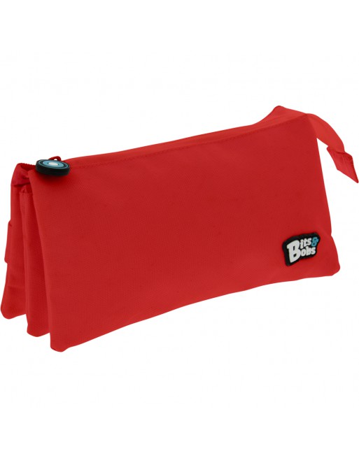 GRAFOPLAS PORTATODO 3 COMPARTIMENTO CON 1 CREMALLERA 23,5 X 12 X 14 CM COLOR ROJO 37545451