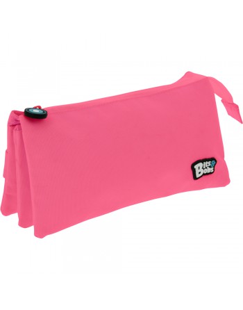 GRAFOPLAS PORTATODO 3 COMPARTIMENTO CON 1 CREMALLERA 23,5 X 12 X 14 CM COLOR ROSA 37545454