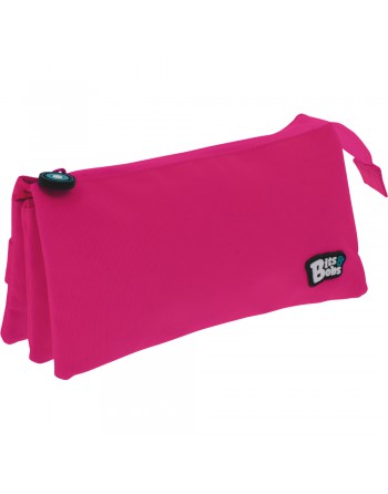 GRAFOPLAS PORTATODO 3 COMPARTIMENTO CON 1 CREMALLERA 23,5 x 12 x 14 CM COLOR MAGENTA 37545458