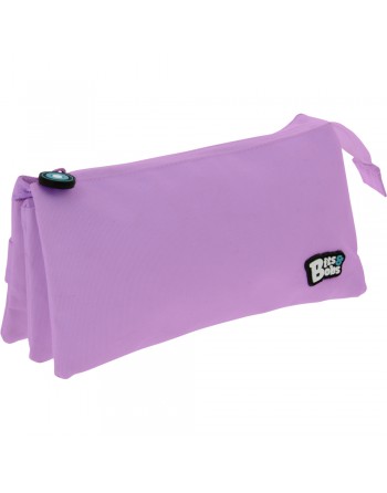 GRAFOPLAS PORTATODO 3 COMPARTIMENTO CON 1 CREMALLERA 23,5 X 12 X 14 CM COLOR LAVANDA 37545464