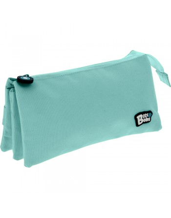 GRAFOPLAS PORTATODO 3 COMPARTIMENTO CON 1 CREMALLERA 23,5 X 12 X 14 CM COLOR AZUL SOFT 37545491
