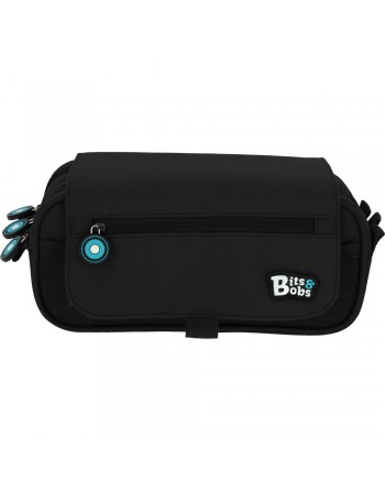 GRAFOPLAS BITS PORTATODO 3 COMPARTIMENTO, TAPA CON BOLSILLO 23 x 10 x 10 CM COLOR NEGRO 37543210