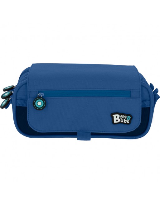 GRAFOPLAS BITS PORTATODO 3 COMPARTIMENTO, TAPA CON BOLSILLO 23 X 10 X 10 CM COLOR AZUL 37543230
