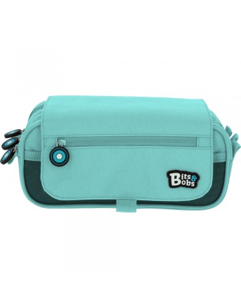 GRAFOPLAS BITS PORTATODO 3 COMPARTIMENTO, TAPA CON BOLSILLO 23 X 10 X 10 CM COLOR CELESTE 37543231